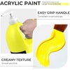 image:imageNicpro 2 Pack White amp Black Large Acrylic Paint Set 69 oz 2040 ml Rich Art Painting Supplies Non Toxic for Multi Surface Canvas Wood Leather Fabric Stone Craft for Beginners Artists with PumpLemon Yellow