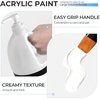 image:imageNicpro 2 Pack White amp Black Large Acrylic Paint Set 69 oz 2040 ml Rich Art Painting Supplies Non Toxic for Multi Surface Canvas Wood Leather Fabric Stone Craft for Beginners Artists with PumpFluorescent White