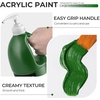 image:imageNicpro 2 Pack White amp Black Large Acrylic Paint Set 69 oz 2040 ml Rich Art Painting Supplies Non Toxic for Multi Surface Canvas Wood Leather Fabric Stone Craft for Beginners Artists with PumpSap Green