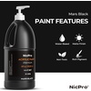 image:imageNicpro 2 Pack White amp Black Large Acrylic Paint Set 69 oz 2040 ml Rich Art Painting Supplies Non Toxic for Multi Surface Canvas Wood Leather Fabric Stone Craft for Beginners Artists with PumpBlack