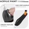 image:imageNicpro 2 Pack White amp Black Large Acrylic Paint Set 69 oz 2040 ml Rich Art Painting Supplies Non Toxic for Multi Surface Canvas Wood Leather Fabric Stone Craft for Beginners Artists with PumpBlack