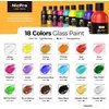 image:imageNicpro 8 Colors Stained Glass Paint Set 4oz  120ml Waterproof Acrylic Enamel amp Ceramic Glass Painting Kit for Arts on Transparent Wine Glasses Jars Windows with Color Wheel Opaque Finish845 Fl Oz Pack of 18
