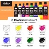 image:imageNicpro 8 Colors Stained Glass Paint Set 4oz  120ml Waterproof Acrylic Enamel amp Ceramic Glass Painting Kit for Arts on Transparent Wine Glasses Jars Windows with Color Wheel Opaque Finish4 Fl Oz Pack of 8