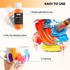 image:imageNicpro 8 Colors Stained Glass Paint Set 4oz  120ml Waterproof Acrylic Enamel amp Ceramic Glass Painting Kit for Arts on Transparent Wine Glasses Jars Windows with Color Wheel Opaque Finish1 Fl Oz Pack of 18