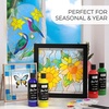 image:imageNicpro 8 Colors Stained Glass Paint Set 4oz  120ml Waterproof Acrylic Enamel amp Ceramic Glass Painting Kit for Arts on Transparent Wine Glasses Jars Windows with Color Wheel Opaque Finish4 Fl Oz Pack of 8