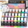 image:imageNicpro 24 Colors Pastel Acrylic Paint Set 2 oz 60 ml Soft Pastel Acrylic Paint with 12 Brushes amp Palette Non Toxic Art Painting Supplies for Canvas Rock Wood Fabric Ceramic Craft24 Colors