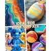 image:imageNicpro 8 Colors 338 oz Large Bulk Iridescent Acrylic Pouring Paint Supplies Kit Premixed High Flow Art Pour Paint with Silicone Pour Oil Gloves Tablecloths for Beginner DIY Ready to PourMetallic Color
