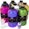 image:imageNicpro 8 Colors 338 oz Large Bulk Iridescent Acrylic Pouring Paint Supplies Kit Premixed High Flow Art Pour Paint with Silicone Pour Oil Gloves Tablecloths for Beginner DIY Ready to PourIridescent Color
