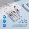 image:imageNicpro 12 Pack TPE Rotary Retractable Pen Eraser Refills 4PCS 09mm Pastel Drafting Pencils with 4 Tube HB Lead Refills