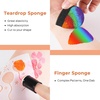 image:imageNicpro 12pcs Face Paint Brushes Set with 9 Sponges Set Professional Paint Brushes for Face Painting Body Makeup Acrylic Watercolor Oil Halloween Cosplay Party Portable Storage Case Included