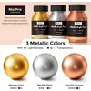 image:imageNicpro Metallic Sahara Gold Acrylic Paint 4oz120ml Large Gold Leaf Paint Non Toxic Non Fading Gold Paints for Metal Wood Craft Clay Canvas Furniture Handcrafts Art SuppliesGold  Silver  Copper