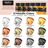 image:imageNicpro Metallic Sahara Gold Acrylic Paint 4oz120ml Large Gold Leaf Paint Non Toxic Non Fading Gold Paints for Metal Wood Craft Clay Canvas Furniture Handcrafts Art Supplies12 Colors