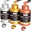 image:imageNicpro Metallic Sahara Gold Acrylic Paint 4oz120ml Large Gold Leaf Paint Non Toxic Non Fading Gold Paints for Metal Wood Craft Clay Canvas Furniture Handcrafts Art SuppliesGold  Silver  Copper