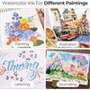 image:imageNicpro 12 Colors Liquid Watercolor Paint Set 30ml 1oz Ink Dropper Bottles  Liquid Watercolor Paint NonToxic Water Colors Painting Supplies for Calligraphy Illustration Journaling amp Crafts