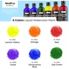 image:imageNicpro 6 Colors Liquid Watercolor Paint Set 2 oz Concentrated Water Color Paints for Kids amp Adults NonToxic Classroom Art Supplies for School Home Crafts Slime Glue Clay Party Activities6 Colors