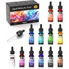 image:imageNicpro 12 Colors Liquid Watercolor Paint Set 30ml 1oz Ink Dropper Bottles  Liquid Watercolor Paint NonToxic Water Colors Painting Supplies for Calligraphy Illustration Journaling amp Crafts