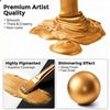 image:imageNicpro Metallic Violet Acrylic Paint 845oz250ml Purple Craft Paint  Large Non Toxic Non Fading Art Paint for Wood Metal Clay Fabric Canvas Ceramic Furniture HandcraftsDeep Gold