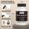 image:imageNicpro Metallic Violet Acrylic Paint 845oz250ml Purple Craft Paint  Large Non Toxic Non Fading Art Paint for Wood Metal Clay Fabric Canvas Ceramic Furniture HandcraftsPearl White