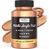 image:imageNicpro Metallic Violet Acrylic Paint 845oz250ml Purple Craft Paint  Large Non Toxic Non Fading Art Paint for Wood Metal Clay Fabric Canvas Ceramic Furniture HandcraftsBronze
