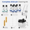 image:imageNicpro 6 x 4 fl oz Airbrush Cleaner and 2 x 4 fl oz Thinner Kit  with Glass Cleaning Pot Easily Works with WaterBased Acrylic Paints for Airbrushes amp Art Tools