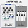 image:imageNicpro 6 x 4 fl oz Airbrush Cleaner and 2 x 4 fl oz Thinner Kit  with Glass Cleaning Pot Easily Works with WaterBased Acrylic Paints for Airbrushes amp Art Tools