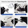 image:imageNicpro Airbrush Cleaning Kit 4 x 4 fl oz  120 ml Airbrush Cleaner  with Glass Cleaning Pot Easily Cleans WaterBased amp Acrylic Paints for Airbrushes and Artistic Tools4 Fl Oz Pack of 4