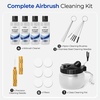 image:imageNicpro Airbrush Cleaning Kit 4 x 4 fl oz  120 ml Airbrush Cleaner  with Glass Cleaning Pot Easily Cleans WaterBased amp Acrylic Paints for Airbrushes and Artistic Tools4 Fl Oz Pack of 4