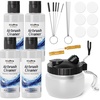 image:imageNicpro Airbrush Cleaning Kit 4 x 4 fl oz  120 ml Airbrush Cleaner  with Glass Cleaning Pot Easily Cleans WaterBased amp Acrylic Paints for Airbrushes and Artistic Tools4 Fl Oz Pack of 4