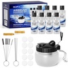 image:imageNicpro Airbrush Cleaning Kit 4 x 4 fl oz  120 ml Airbrush Cleaner  with Glass Cleaning Pot Easily Cleans WaterBased amp Acrylic Paints for Airbrushes and Artistic Tools4 Fl Oz Pack of 8