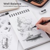 image:imageNicpro 33PCS Black Metal Mechanical Pencil Set in Leather Case Art Drafting Pencil 03 05 07 09 mm 2mm Lead Holders for Sketching Drawing with 18 Tube 6B 4B 2B HB 2H 4H Colors Lead RefillsBlack