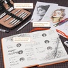 image:imageNicpro 33PCS Black Metal Mechanical Pencil Set in Leather Case Art Drafting Pencil 03 05 07 09 mm 2mm Lead Holders for Sketching Drawing with 18 Tube 6B 4B 2B HB 2H 4H Colors Lead RefillsSilver