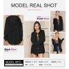 imageSHEWIN Oversized Sweatshirts for Women Loose Fit Casual Long Sleeve Button Hooded Sweatshirt Hoodie with PocketBlack