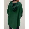 imageSHEWIN Oversized Sweatshirts for Women Loose Fit Casual Long Sleeve Button Hooded Sweatshirt Hoodie with PocketBlackish Green