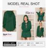 imageSHEWIN Oversized Sweatshirts for Women Loose Fit Casual Long Sleeve Button Hooded Sweatshirt Hoodie with PocketBlackish Green