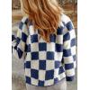 imageSHEWIN Jackets For Women Causal Sherpa Fall Jacket Loose Button Down Plaid Winter CoatsAshleigh Blue Run Big  Order One Size Down