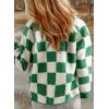 imageSHEWIN Jackets For Women Causal Sherpa Fall Jacket Loose Button Down Plaid Winter CoatsBlackish Green Run Big  Order One Size Down