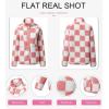 imageSHEWIN Jackets For Women Causal Sherpa Fall Jacket Loose Button Down Plaid Winter CoatsFushia Run Big  Order One Size Down