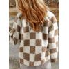 imageSHEWIN Jackets For Women Causal Sherpa Fall Jacket Loose Button Down Plaid Winter CoatsPale Khaki Run Big  Order One Size Down