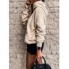 imageSHEWIN Womens Casual Hoodies Long Sleeve Solid Lightweight Pullover Tops Loose Sweatshirt with Pocket1 Apricot