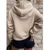 imageSHEWIN Womens Casual Hoodies Long Sleeve Solid Lightweight Pullover Tops Loose Sweatshirt with Pocket1 Apricot