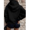 imageSHEWIN Womens Casual Hoodies Long Sleeve Solid Lightweight Pullover Tops Loose Sweatshirt with Pocket1 Black