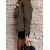 imageSHEWIN Womens Casual Hoodies Long Sleeve Solid Lightweight Pullover Tops Loose Sweatshirt with Pocket1 Brown