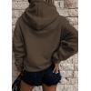 imageSHEWIN Womens Casual Hoodies Long Sleeve Solid Lightweight Pullover Tops Loose Sweatshirt with Pocket1 Brown