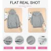 imageSHEWIN Womens Casual Hoodies Long Sleeve Solid Lightweight Pullover Tops Loose Sweatshirt with Pocket1 Grey