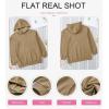 imageSHEWIN Womens Casual Hoodies Long Sleeve Solid Lightweight Pullover Tops Loose Sweatshirt with Pocket1 Khaki