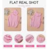 imageSHEWIN Womens Casual Hoodies Long Sleeve Solid Lightweight Pullover Tops Loose Sweatshirt with Pocket1 Pink