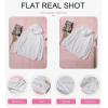 imageSHEWIN Womens Casual Hoodies Long Sleeve Solid Lightweight Pullover Tops Loose Sweatshirt with Pocket1 White