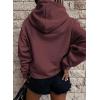 imageSHEWIN Womens Casual Hoodies Long Sleeve Solid Lightweight Pullover Tops Loose Sweatshirt with Pocket1 Wine Red