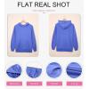 imageSHEWIN Womens Casual Hoodies Long Sleeve Solid Lightweight Pullover Tops Loose Sweatshirt with Pocket2 Blue