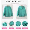 imageSHEWIN Womens Casual Hoodies Long Sleeve Solid Lightweight Pullover Tops Loose Sweatshirt with Pocket2 Bluegreen